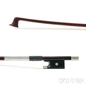 French Silver-mounted Violin Bow, Cuniot-Hury