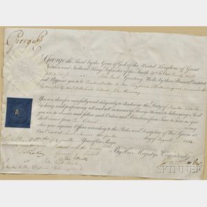George III, King of England (1738-1820) Document Signed, 4 August 1804.