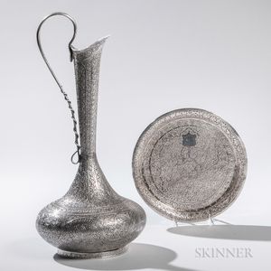 Two Pieces of Indian Silver Tableware