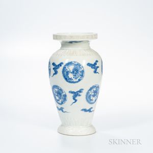 Blue and White Hirado Vase