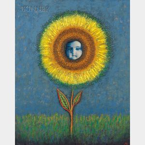Fay Abrahams (American, 20th Century) Sunflower Child