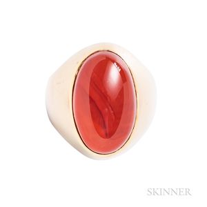 18kt Gold and Carnelian Ring
