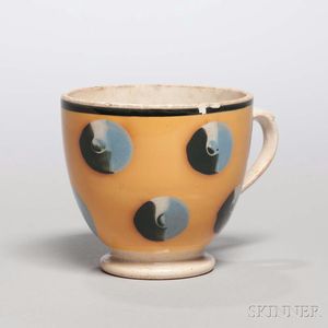 Mocha-decorated Whiteware Teacup