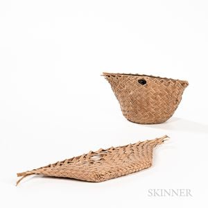 Two Contemporary Polynesian Woven Baskets