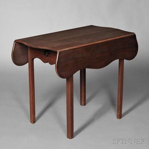 Carved Cherry Pembroke Table