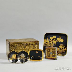 Six Asian Lacquered Items