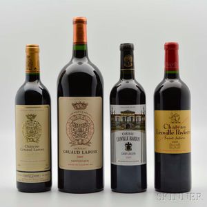 Mixed 2eme Bordeaux, 3 bottles1 magnum
