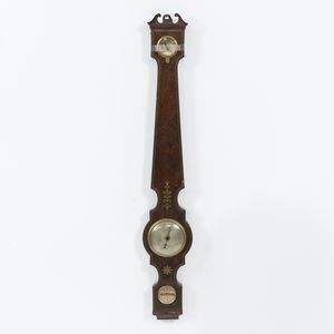 Mahogany-veneer Wall Wheel Barometer