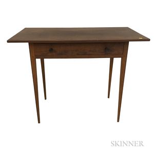 Federal-style Walnut One-drawer Worktable