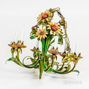 Iron Floral-form Chandelier
