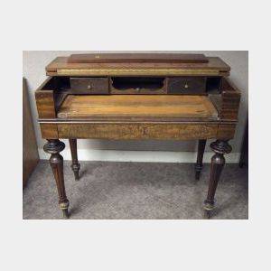 Louis XVI Style Mahogany Veneer Spinet Desk.