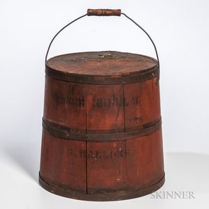 Red-painted Shellac Bucket