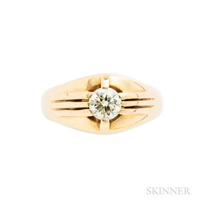18kt Gold and Colored Diamond Ring