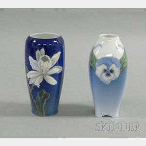 Two Royal Copenhagen Porcelain Vases
