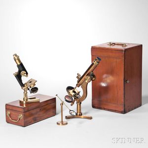 Two R.J. Beck Monocular Microscopes