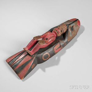 Tlingit Polychrome Wood Carving