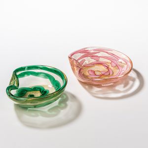 Two Murano Glass Bowls Attributed to Ercole Barovier