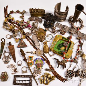 Group of Mexican, South American, and African Jewelry and Accessories