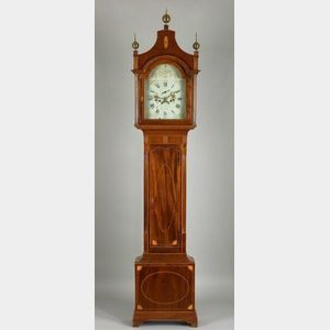 Federal Mahogany Inlaid Tall Case Clock