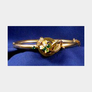 Victorian 14kt Gold Bangle Bracelet
