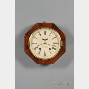 Rosewood Octagonal Lever Marine Timepiece by Elisha Manross