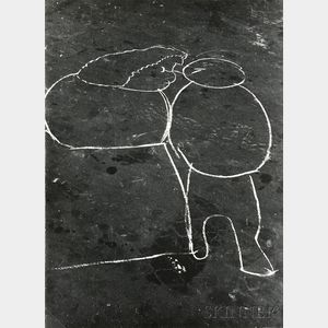 Helen Levitt (American, 1913-2009) Untitled (Chalk Drawing of Two Figures)