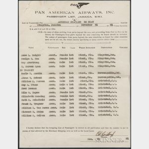 Lindbergh, Charles (1902-1974) Document Signed 21 November 1931.
