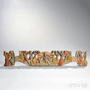 Polychrome Painted Wood Carving