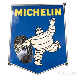 Michelin Enameled Metal Sign