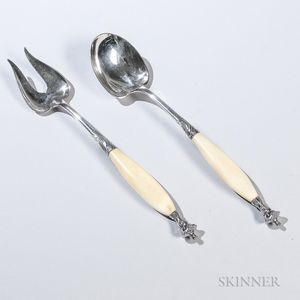 Pair of Tiffany & Co. Sterling Silver Salad Servers