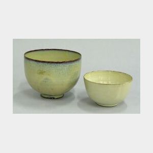 Two Edwin and Mary Scheier Earthenware Bowls