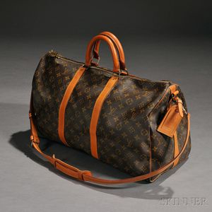 Louis Vuitton Monogrammed Canvas and Leather Duffle