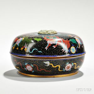 Cloisonne Box with Jade Insert