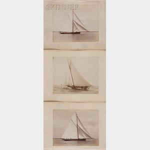 Nathaniel Livermore Stebbins (American, 1847-1922) Twenty Photographs of Sailing Vessels, Including Contenders in Americas Cup Races,