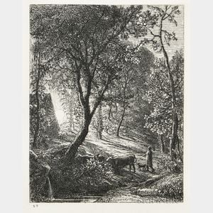Samuel Palmer (British, 1805-1881) The Herdsman's Cottage