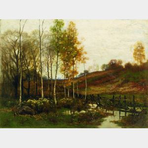 Charles Harry Eaton (American, 1850-1901) Autumn Birches