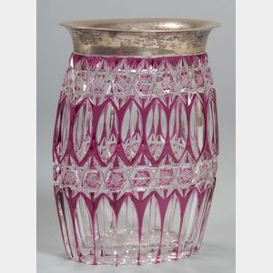 Glass and Silver Vase