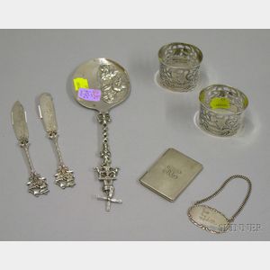 Seven Pieces of .800 Continental and Sterling Silver