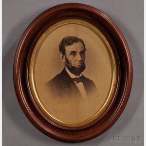 Lincoln, Abraham (1809-1865) Photographic Portrait by Alexander Gardner (1821-1882) Washington, D.C., 9 August 1863.