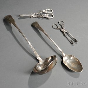 Four Pieces of British Sterling Silver Flatware
