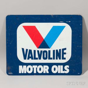 Valvoline Double-sided Motor Oils Sign