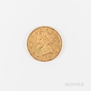 1847 $5 Liberty Head Gold Half Eagle