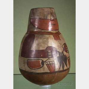 Pre-Columbian Polychrome Pottery Vessel