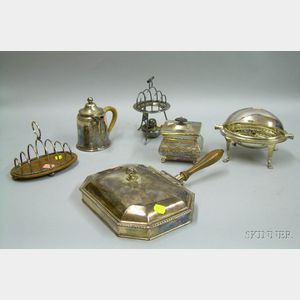 Six Silver Plated Table Items