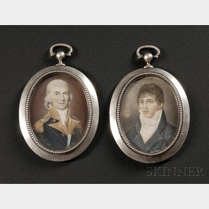 Two Portrait Miniatures of Commodore Alexander Murray and His Son Magnus Murray