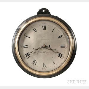 J. Thorrowgood English Saltbox Dial Clock