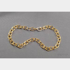 18kt Gold Cable Link Necklace