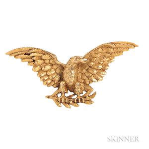 Antique 18kt Gold Eagle Brooch