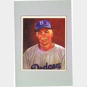 1950 Bowman Gum no. 21 Harold Pee Wee Reese Baseball Card.