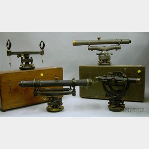 Four Surveyor's Instruments in Cases